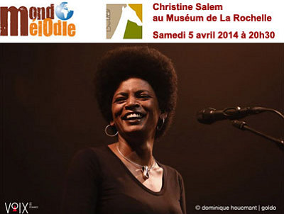 illustration de Musique du monde  La Rochelle : Christine Salem au Musum, samedi 5 avril 2014