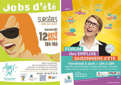 illustration de Jobs d't en Charente-Maritime : forums  La Rochelle le 4 avril et  Surgres le 12 avril 2014