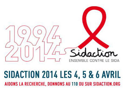 illustration de Charente-Maritime - La Rochelle - France : Sidaction, 20 ans de lutte contre le Sida, appel aux dons 4, 5 et 6 avril 2014