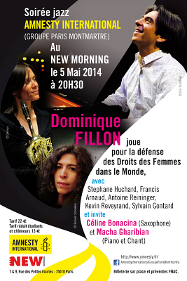 illustration de Dominique Fillon  Paris : concert au New Morning, lundi 5 mai 2014