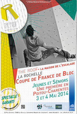 illustration de Escalade  La Rochelle : The Roof accueille la Coupe de France de bloc, samedi 3 et dimanche 4 mai 2014