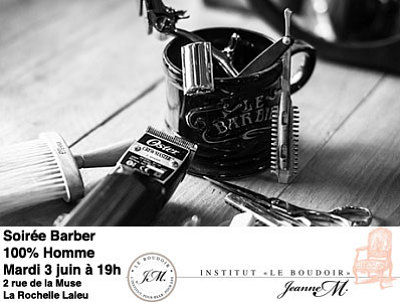 illustration de La Rochelle, beaut au masculin, soire Barber 100% homme, mardi 3 juin 2014  19h