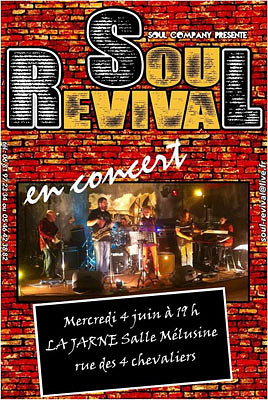illustration de La Rochelle Agglo : Soul Revival, concert gratuit  La Jarne, mercredi 4 juin 2014