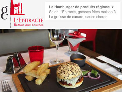 illustration de La Rochelle : burger chic régional au restaurant l'Entracte, été 2014