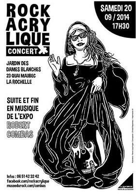 illustration de D-vernissage musical  La Rochelle de l'exposition de Robert Combas : Rock Acrylique, samedi 20 septembre 2014  17h30