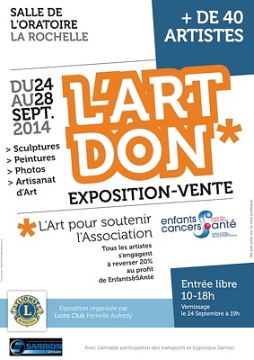 illustration de La Rochelle : l'art au profit de la lutte contre le cancer des enfants avec le Lions Club du 24 au 28 septembre 2014