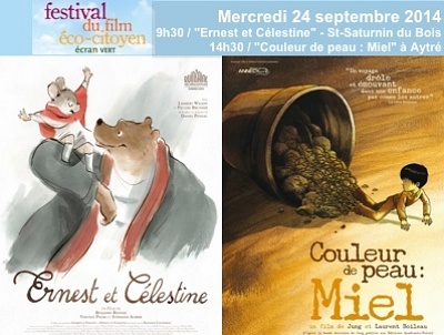 illustration de La Rochelle Agglo : films d'animation  St Saturnin et Aytr en ouverture d'cran Vert, mercredi 24 septembre 2014