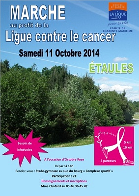 illustration de Octobre Rose en Charente-Maritime : marche solidaire contre le cancer  taules, samedi 11 octobre 2014
