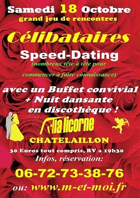 illustration de La Rochelle sud - Chtelaillon Plage : soire speed dating et discothque pour les clibataires, samedi 18 octobre 2014