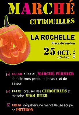 illustration de March fermier et aux citrouilles  La Rochelle, samedi 25 octobre 2014