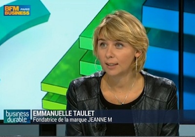illustration de Replay, cosmétiques made in La Rochelle : Emmanuelle Taulet, fondatrice de Jeanne M. invitée de BFM Business, octobre 2014