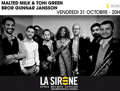 illustration de Concert Soul à La Rochelle : Malted Milk & Toni Green à La Sirène, vendredi 31 octobre 2014