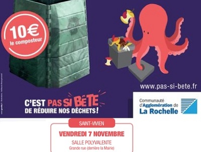 illustration de La Rochelle Agglo : composter c'est facile, runion compostage  Saint-Vivien, vendredi 7 novembre 2014  18h30