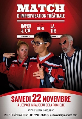 illustration de La Rochelle : match d'improvisation thtrale, Impro & Co reoit la TIR de Rennes, samedi 22 novembre 2014