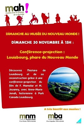 illustration de Un dimanche au muse de La Rochelle : confrence-projection autour de Louisbourg, le 30 novembre 2014