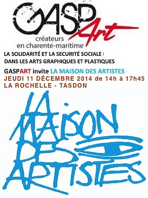 illustration de La M.D.A  La Rochelle : runion d'information de la Maison des Artistes avec Gaspart, jeudi 11 dcembre 2014
