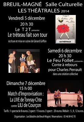 illustration de La Rochelle - Rochefort : 2e dition des Thtrales de Breuil-Magn du 5 au 7 dcembre 2014