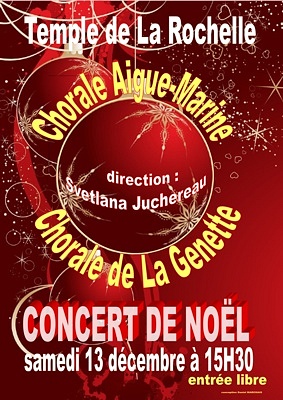 illustration de Concert de Nol au Temple de La Rochelle, samedi 13 dcembre 2014