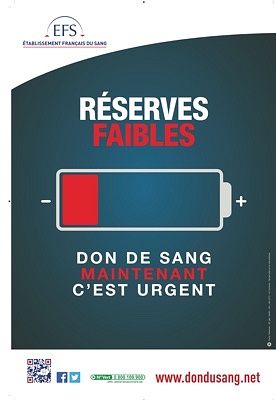 illustration de La Rochelle - Charente-Maritime : appel au don de sang en urgence, janvier 2015 !