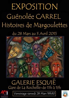illustration de Gare de la Rochelle : histoires de Margoulettes de Gunole Carrel, exposition  la Galerie Esqui du 28 mars au 3 avril 2015
