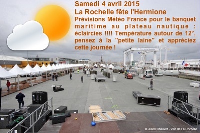 illustration de Autour de l'Hermione La Rochelle : grand banquet maritime sur le plateau nautique, samedi 4 avril 2015 !
