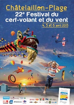 illustration de La Rochelle Agglo : 22e festival du cerf-volant et du vent  Chtelaillon Plage jusqu'au lundi 6 avril 2015