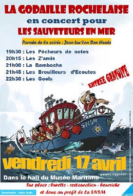 illustration de La Rochelle : soire de chants marins avec la Godaille Rochelaise au profit des sauveteurs en mer, vendredi 17 avril 2015