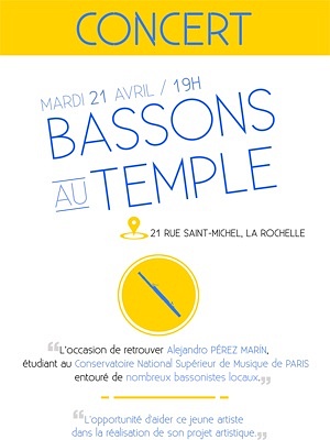 illustration de Concert à La Rochelle : bassons au Temple avec Alejandro Perez Marin, mardi 21 avril 2015