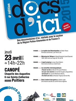 illustration de Poitou-Charentes : 4e dition des Docs d'ici  Poitiers, jeudi 23 avril 2015 de 14h  22h