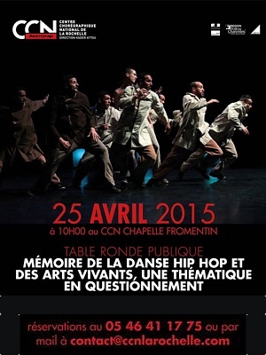 illustration de La Rochelle table ronde publique : danse hip-hop et arts vivant, samedi 25 avril 2015  10h