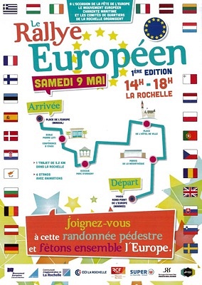 illustration de Rallye pédestre européen à La Rochelle : première édition organisée par le Mouvement Européen de Charente-Maritime, samedi 9 mai 2015