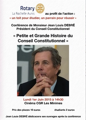 illustration de Jean-Louis Debr  La Rochelle : petite et grande histoire du Conseil constitutionnel, jeudi 1er juin  14h30