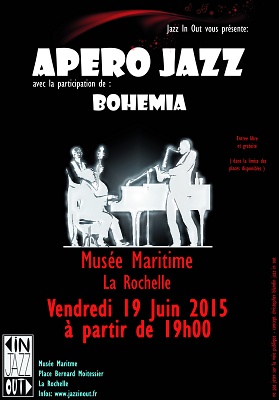 illustration de La Rochelle : apéro-concert Jazz in Out avec Bohemia vendredi 19 juin 2015