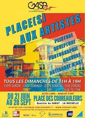 illustration de Place(s) aux artistes, marché de l'art à La Rochelle : premier dimanche, le 21 juin 2015 de 11h à 19h !