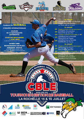 illustration de La Rochelle baseball : compétition internationale CBLE, étape rochelaise les 15 et 16 juillet 2015