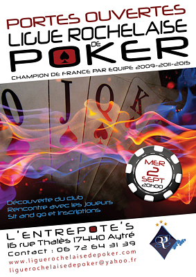 illustration de La Rochelle Aytré : soirée découverte de la Ligue rochelaise de poker, mercredi 2 septembre 2015