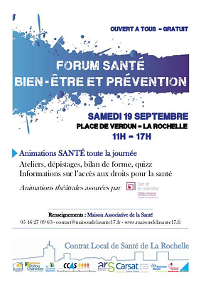 illustration de La Rochelle : forum sant, bien-tre et prvention, samedi 19 septembre 2015