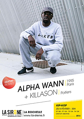 illustration de Hip-hop  La Rochelle : Alpha Wann  et Killason  La Sirne, jeudi 4 fvrier 2016