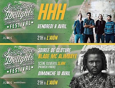 illustration de La Rochelle Springtime Delights Festival chez Ain : HHH vend. 8/04 et  Blade MC AliMBaye dim. 10/04 2016 !