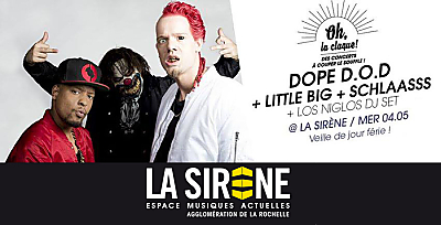 illustration de Hip-hop déjanté à La Rochelle : Dope D.O.D, Little Big et Schlaass à La Sirène, mercredi 4 mai 2016