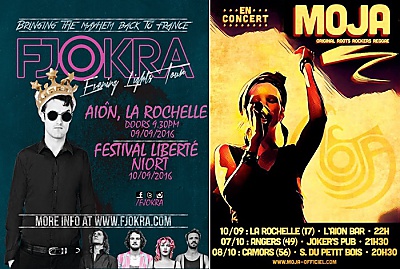 illustration de À l'affiche ce week-end à La Rochelle : Fjokra, vendredi 9 et Moja, samedi 10 septembre 2016