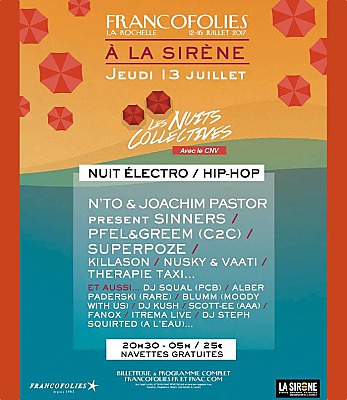 illustration de Electro hip-hop à La Rochelle : nuit collective des Francofolies à La Sirène, jeudi 13 juillet 2017