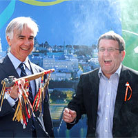 �  photo : ubacto - les maires Maxime Bono,  La Rochelle et R�gis Labeaume, Qu�bec 