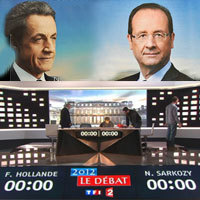 Photo  de  montage ubacto.com - Dbat prsidentielle 2012 Sarkozy - Hollande, 2 mai 2012