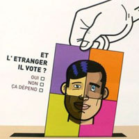 Photo  de   DR illustration sur le thme du droit de vote des trangers