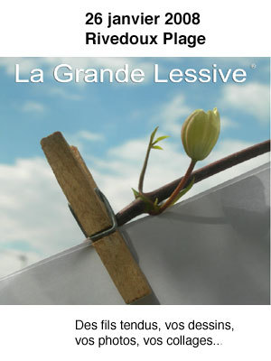 Photo : La grande Lessive : arts Rivedoux 26/01