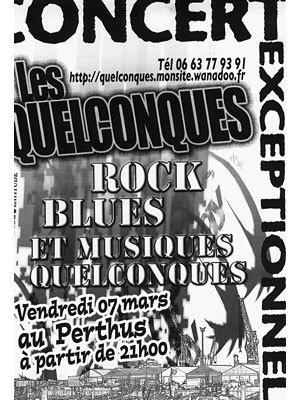 Photo : Concert : Les Quelconques vendredi 7 mars ( cliquez pour revenir  la page prcdente )