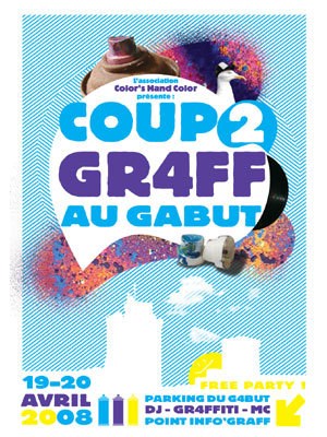 Photo : Coup 2 Graff  La Rochelle 19 et 20 avril 08 ( cliquez pour revenir  la page prcdente )