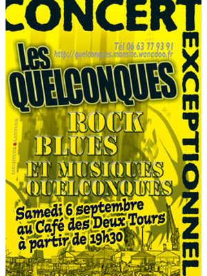 Photo : Concert Les Quelconques samedi 6 septembre  La Rochelle