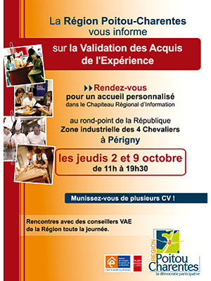 Photo : Infos VAE, validation des acquis de l'exprience : 2 et 9 octobre  Prigny